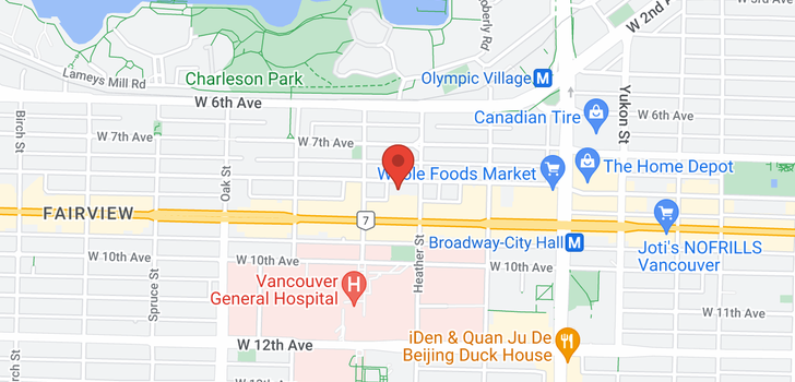 map of 1201 728 W 8TH AVENUE